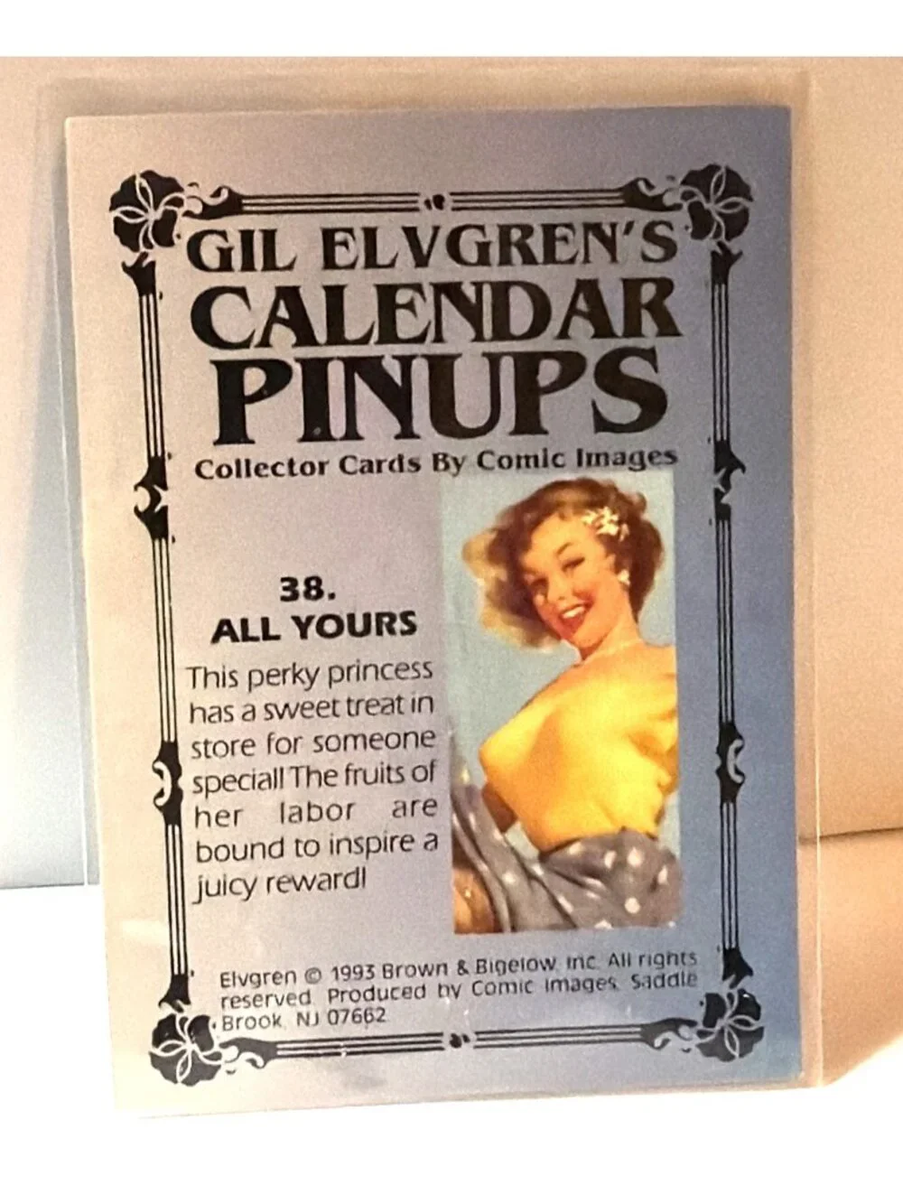 1993 Gil Elvgren Calendar Pinup Art Trading Card Single #38 All Yours Ephemera